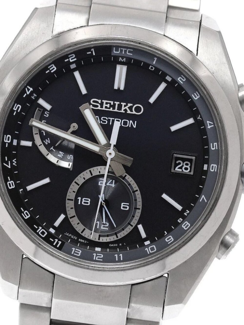 SEIKO Astron SBXY015/8B63-0BA0 black Dial Solar Powered Radio Men's Watch